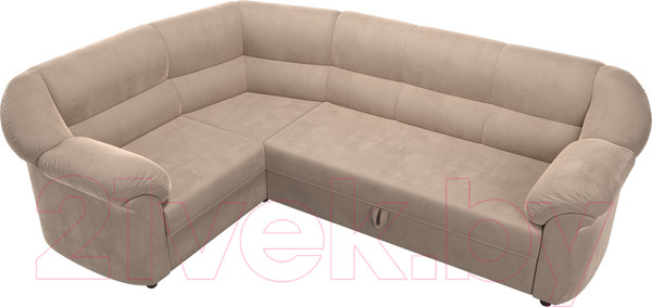 Изображение товара Диван угловой Лига Диванов Карнелла левый (велюр бежевый)