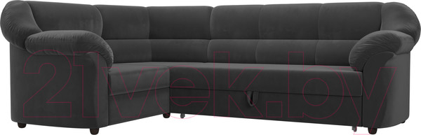 Изображение товара Диван угловой Лига Диванов Карнелла левый (велюр серый)