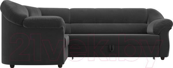 Изображение товара Диван угловой Лига Диванов Карнелла левый (велюр серый)