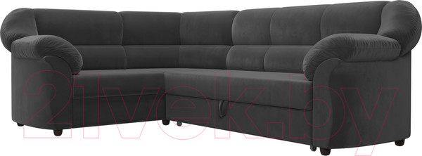 Изображение товара Диван угловой Лига Диванов Карнелла левый (велюр серый)