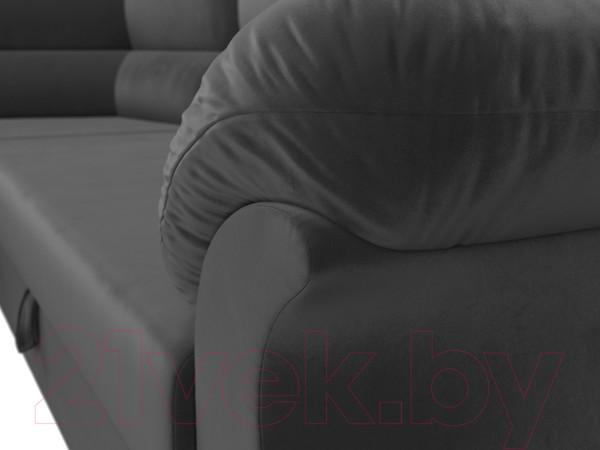 Изображение товара Диван угловой Лига Диванов Карнелла левый (велюр серый)