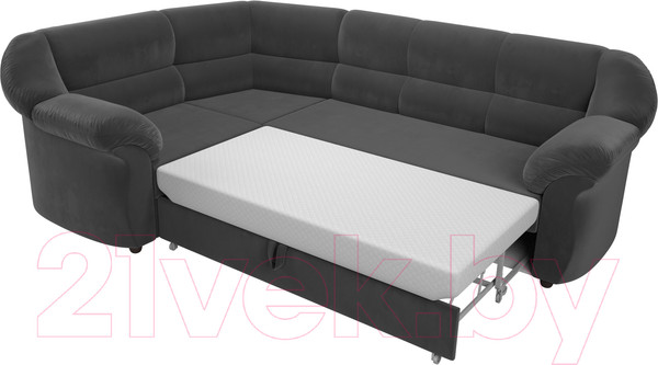 Изображение товара Диван угловой Лига Диванов Карнелла левый (велюр серый)