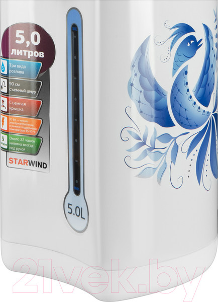 Изображение товара Термопот StarWind STP2851 (белый/голубой)