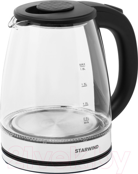 Изображение товара Электрочайник StarWind SKG2050 (черный/серебристый)