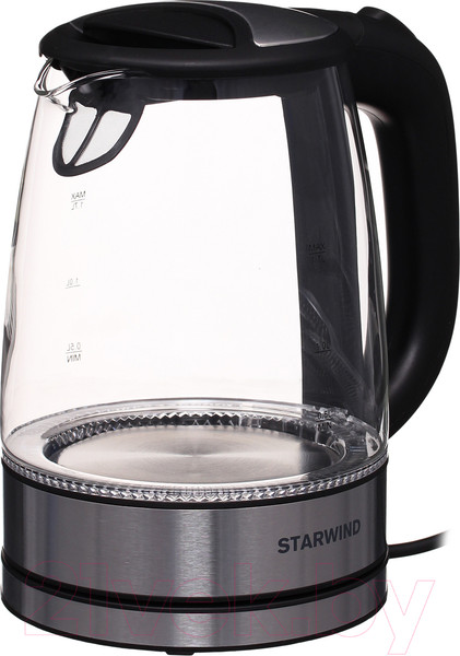 Изображение товара Электрочайник StarWind SKG5210 (черный/серебристый)