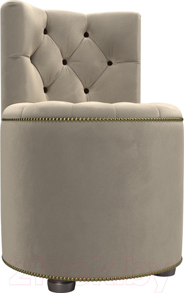 Изображение товара Пуф Лига Диванов Саваж (микровельвет, бежевый/коричневый)