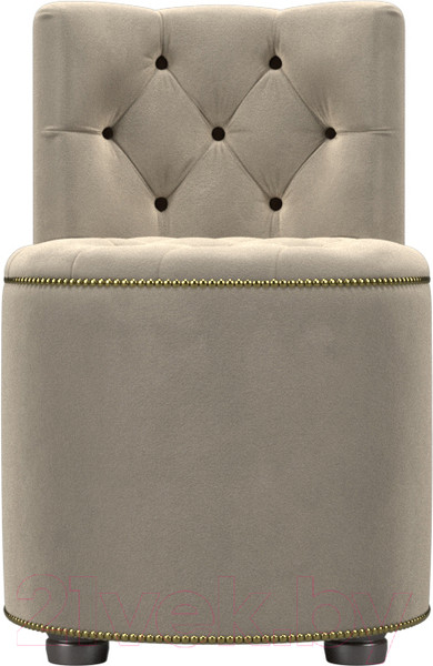 Изображение товара Пуф Лига Диванов Саваж (микровельвет, бежевый/коричневый)