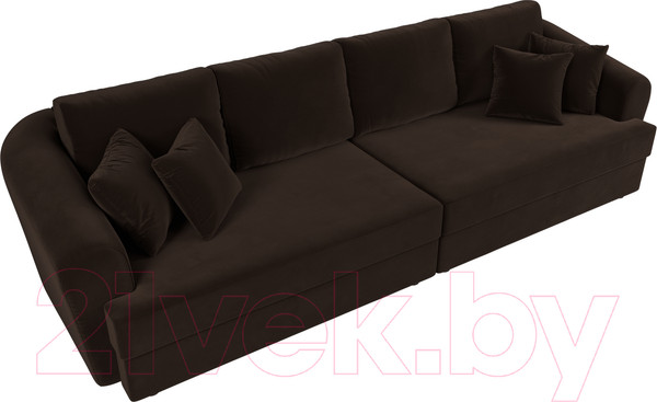 Изображение товара Диван Лига Диванов Милтон / 109780 (микровельвет коричневый)