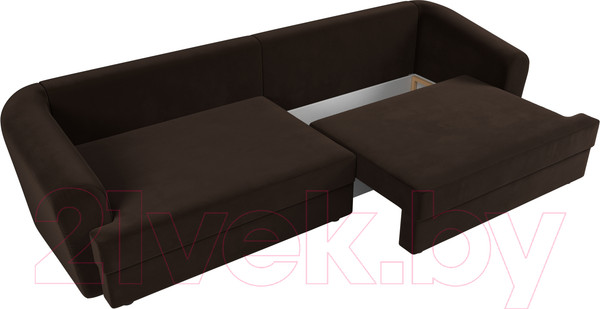Изображение товара Диван Лига Диванов Милтон / 109780 (микровельвет коричневый)