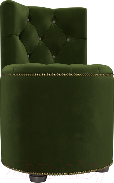 Изображение товара Пуф Лига Диванов Саваж (микровельвет, зеленый/бежевый)