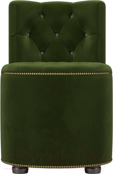 Изображение товара Пуф Лига Диванов Саваж (микровельвет, зеленый/бежевый)