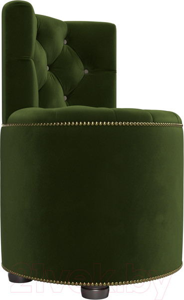 Изображение товара Пуф Лига Диванов Саваж (микровельвет, зеленый/бежевый)