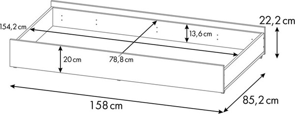 Изображение товара Ящик под кровать Polini Kids Mirum 2000 / 0003149-04 (белый)