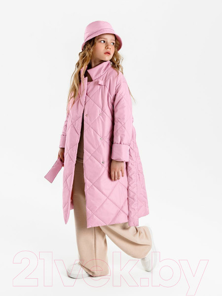 Изображение товара Пальто детское Amarobaby Trendy / AB-OD22-TRENDY29/06-134 (розовый, р.134-140)