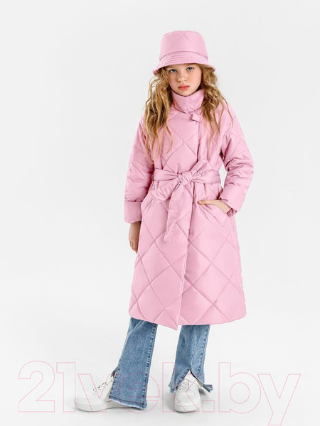 Изображение товара Пальто детское Amarobaby Trendy / AB-OD22-TRENDY29/06-140 (розовый, р.140-146)