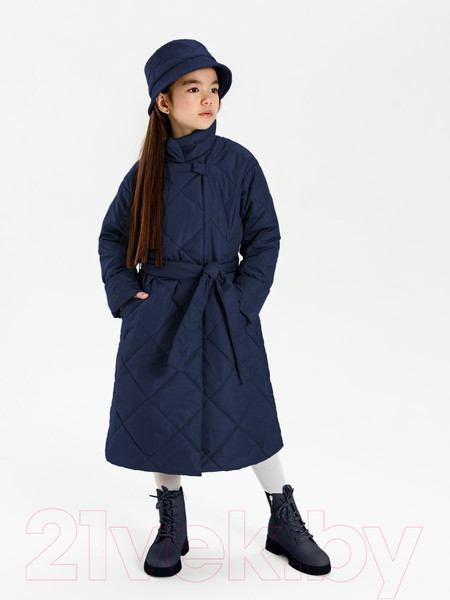 Изображение товара Пальто детское Amarobaby Trendy / AB-OD22-TRENDY29/20-140 (синий, р.140-146)