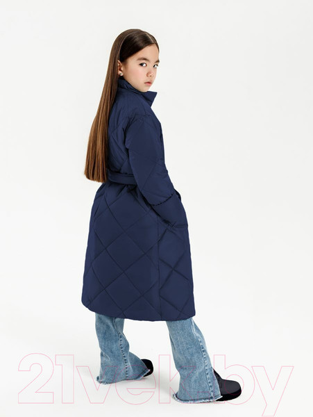 Изображение товара Пальто детское Amarobaby Trendy / AB-OD22-TRENDY29/20-140 (синий, р.140-146)