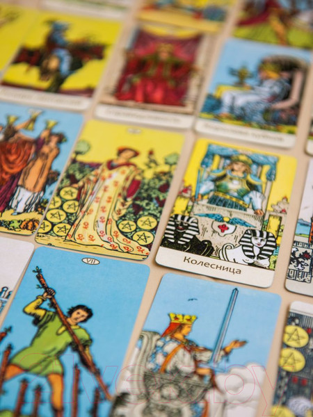 Изображение товара Гадальные карты Gothic Kotik Production Светлое Таро мини. Райдера Уэйта 78+2 (голубой глянцевый)