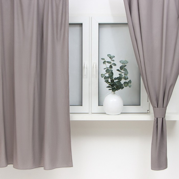 Изображение товара Комплект штор Этель ECO 9631132 (130x180, 2шт, серый)