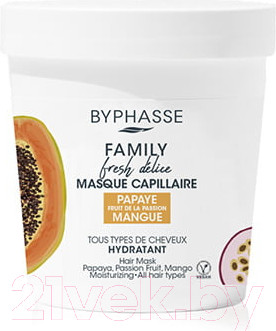 Изображение товара Маска для волос Byphasse Family Папайя, Маракуйя, Манго для всех типов волос (250мл)