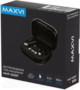 Изображение товара Беспроводные наушники Maxvi TWS MHF-100BT (черный/серый)