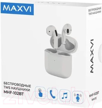 Изображение товара Беспроводные наушники Maxvi TWS MHF-102BT (белый)