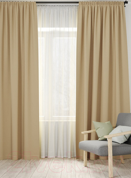 Изображение товара Комплект штор Loon Латте на ленте / GO.LEN.LAT-1 (бежевый)