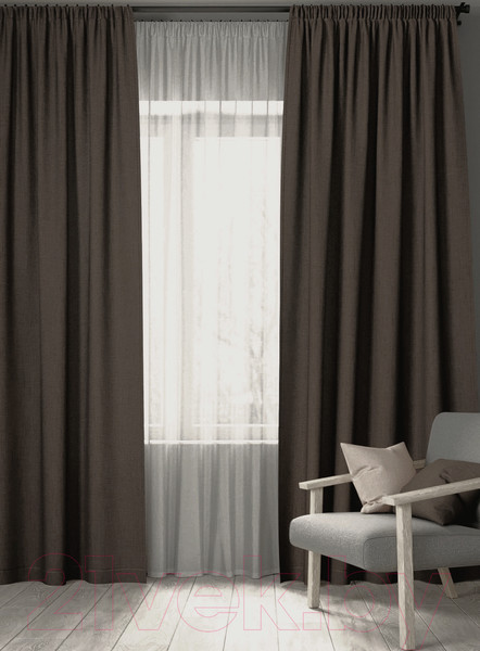 Изображение товара Комплект штор Loon Латте на ленте / GO.LEN.LAT-2 (коричневый)