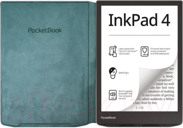 Изображение товара Обложка для электронной книги PocketBook HN-FP-PU-743G-SG-CIS (зеленый)