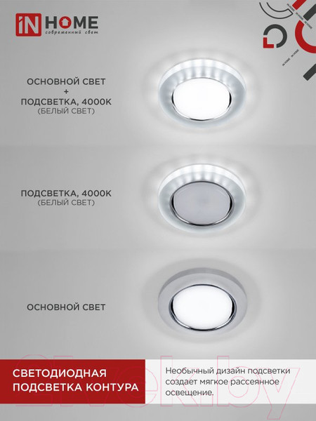 Изображение товара Точечный светильник INhome GX53R-glass RMT-L / 4690612044279