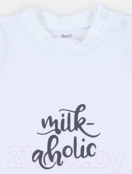 Изображение товара Комплект одежды для малышей Rant Milk-Aholic с шортами / 2-81/1 (белый, р.62)