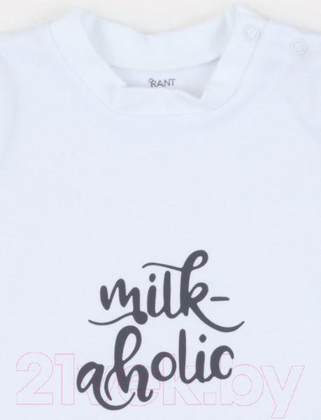Изображение товара Комплект одежды для малышей Rant Milk-Aholic со штанишками / 2-81 (белый, р.68)