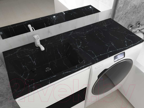 Изображение товара Умывальник Marko Марсал 120 L (черный мрамор)
