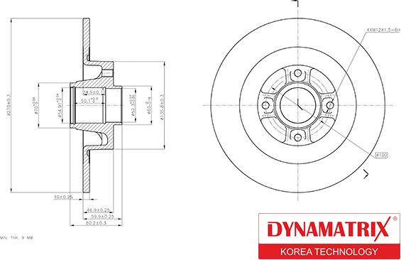 Изображение товара Тормозной диск Dynamatrix DBD1443
