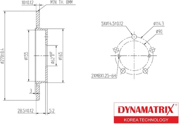 Изображение товара Тормозной диск Dynamatrix DBD1645