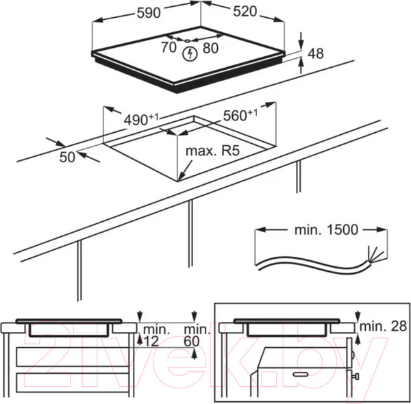 Изображение товара Индукционная варочная панель Electrolux LIB60420CK