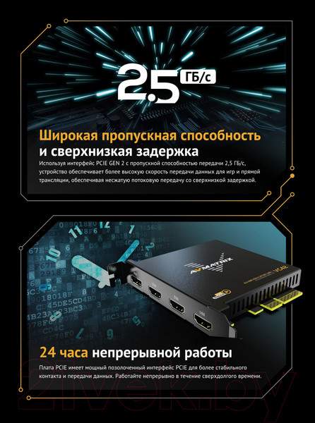 Изображение товара Устройство видеозахвата Avmatrix VC42 4CH HDMI PCIE / 29983