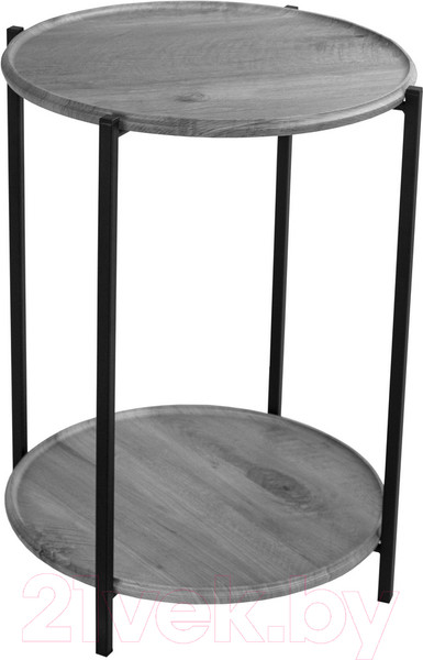 Изображение товара Журнальный столик Мебелик BeautyStyle 21 (орех гикори Grey/черный)