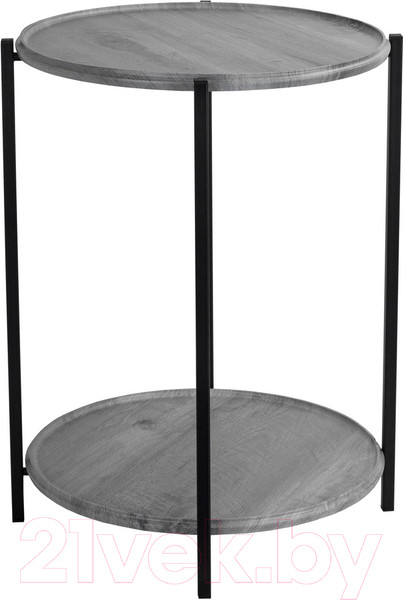 Изображение товара Журнальный столик Мебелик BeautyStyle 21 (орех гикори Grey/черный)