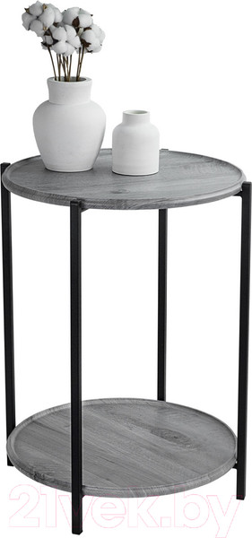 Изображение товара Журнальный столик Мебелик BeautyStyle 21 (орех гикори Grey/черный)