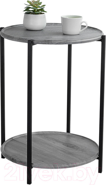 Изображение товара Журнальный столик Мебелик BeautyStyle 21 (орех гикори Grey/черный)