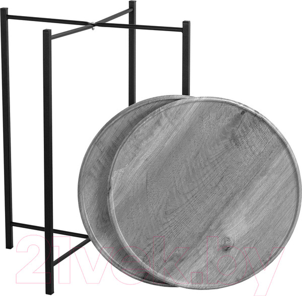 Изображение товара Журнальный столик Мебелик BeautyStyle 21 (орех гикори Grey/черный)