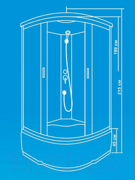 Изображение товара Душевая кабина Водный мир ВМ820 (80x80)