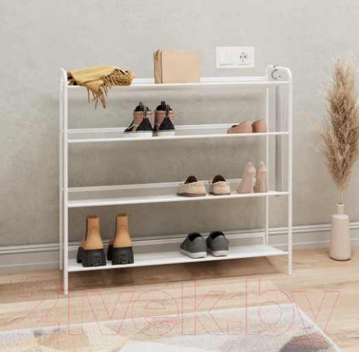 Изображение товара Полка для обуви ЗМИ Женева 34 / ПДОЖ34 (белый)
