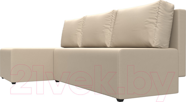 Изображение товара Диван угловой Лига Диванов Поло левый (экокожа бежевый)