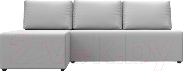 Изображение товара Диван угловой Лига Диванов Поло левый (экокожа белый)