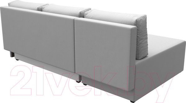 Изображение товара Диван угловой Лига Диванов Поло левый (экокожа белый)