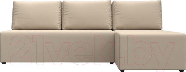 Изображение товара Диван угловой Лига Диванов Поло правый (экокожа бежевый)