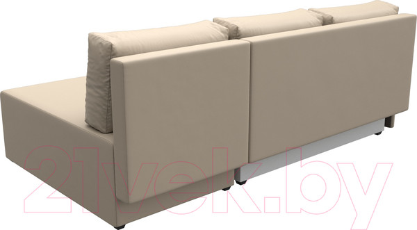 Изображение товара Диван угловой Лига Диванов Поло правый (экокожа бежевый)