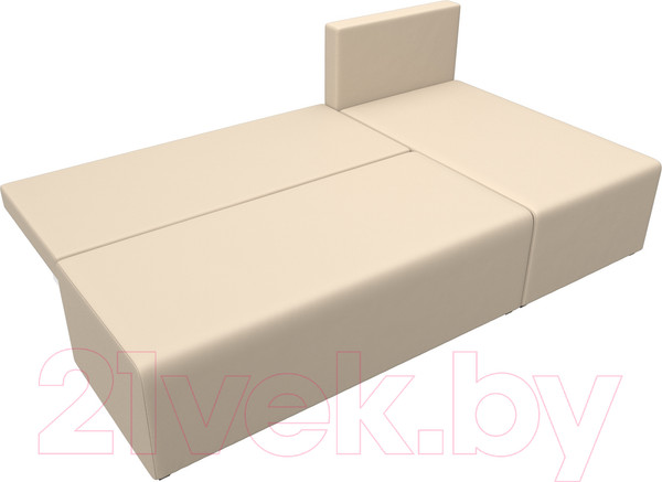 Изображение товара Диван угловой Лига Диванов Поло правый (экокожа бежевый)